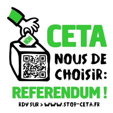 Alternatiba_'s tweet photo. La majorité des eurodéputé·e·s français·es ont voté contre le traité commercial Canada-UE #CETA. Nous demandons donc un #ReferendumCETA. https://t.co/UiMPfStwDD