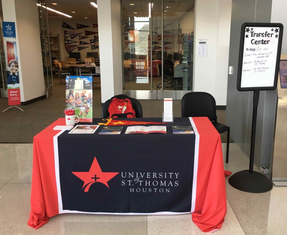 USTadmissions's tweet photo. Hello @LSCCyFair @LSCCYFLibrary come visit with @USTadmissions in CASA until 1pm today! #Scholarships #USTMajors #USTSTEM #Transfer2UST ๐ฆ https://t.co/HInC65g8QL