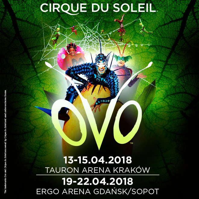 ERGOARENA's tweet photo. Wyczekiwany powrót Cirque du Soleil​ do ERGO ARENY już w kwietniu 2018! Bilety: https://t.co/aUHwJGEjzf 🎉✨#TwojeMiejsceRozrywki https://t.co/plASLYfBNV