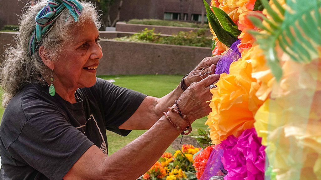 Ofelia Esparza making art