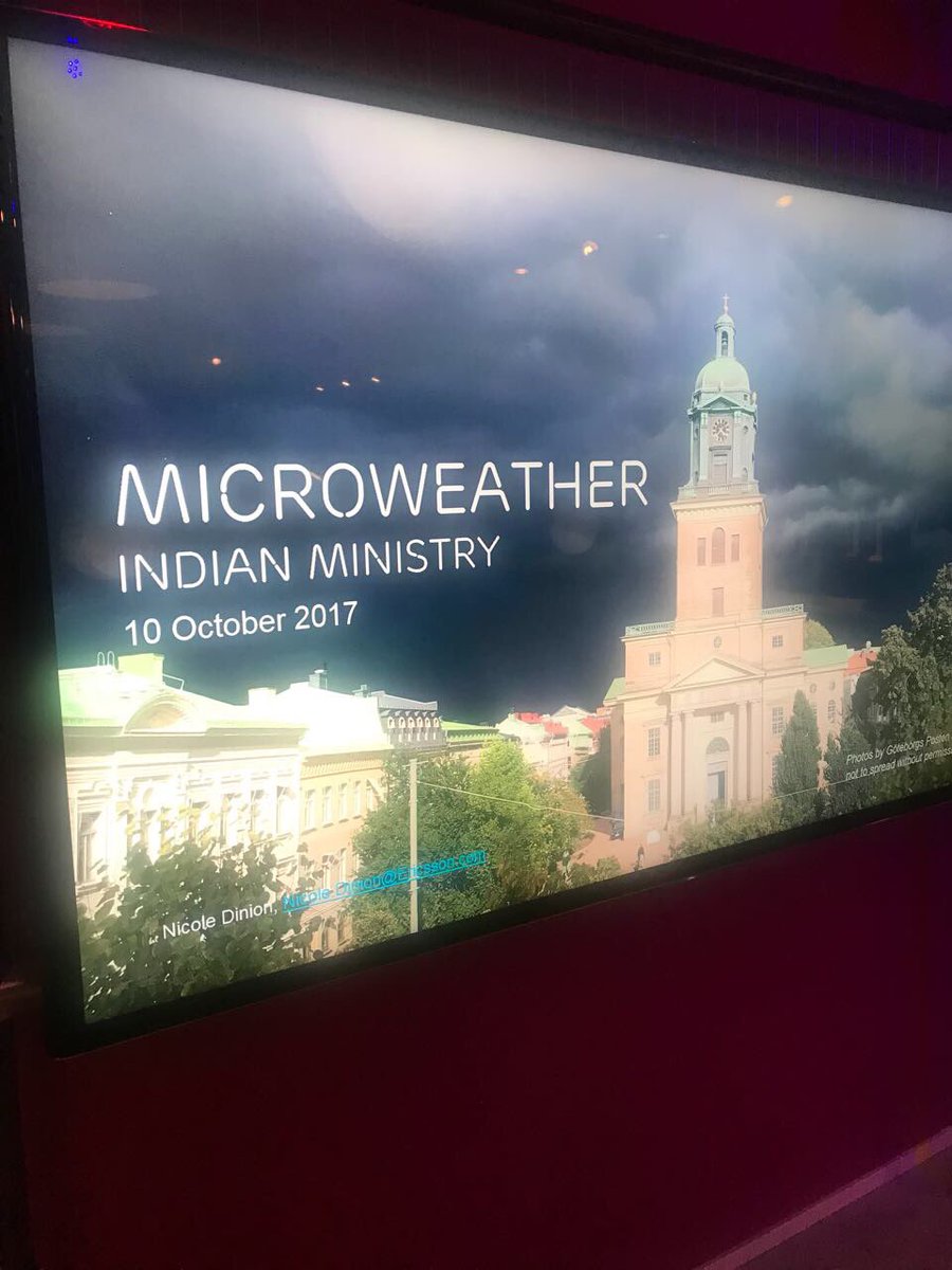 Devendra Fadnavis (@dev_fadnavis) on Twitter photo Good to see the weather forecasting demo from <a href="/ericsson/">Ericsson</a> and great to know about their interest in bringing it to India.
#IndiaInStockholm Good to see the weather forecasting demo from <a href="/ericsson/">Ericsson</a> and great to know about their interest in bringing it to India.
#IndiaInStockholm
