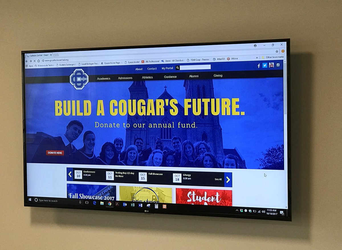 MOSSTelecom's tweet photo. We just completed new Catholic Central HS Student Commons system using @Crestron Digital Media NVX system. #secure #scalable https://t.co/eUR2mXVhiR