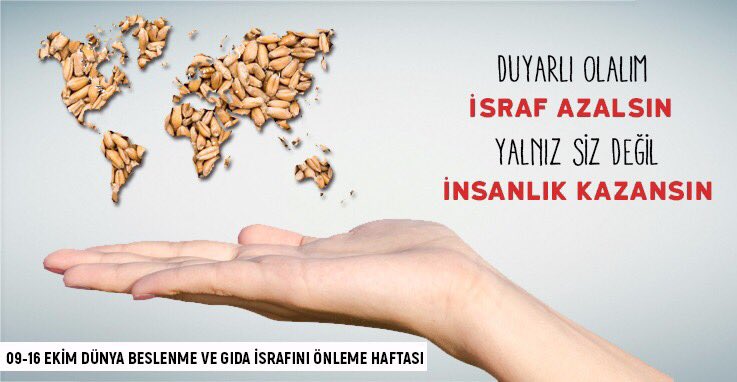 Tarladan sofralarımıza gelene kadar her aşamasında gıda israfını önlemenin ekonomik, insani ve vicdani bir görev olduğunu düşünüyorum.