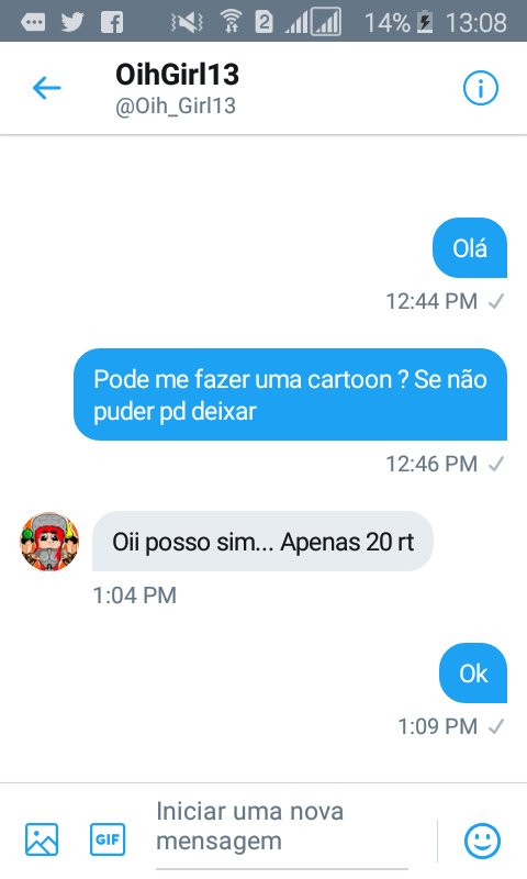 Ei Glr me ajudem aí pfv 20 RT para a @Oih_Girl13 me fazer uma cartoon quem puder ajudar da RT aí pfv
<a href="/NubaGamer/">IhopTail</a> @zEpicoXD_ <a href="/CraftPimentinha/">Bya 🦋🤎</a>