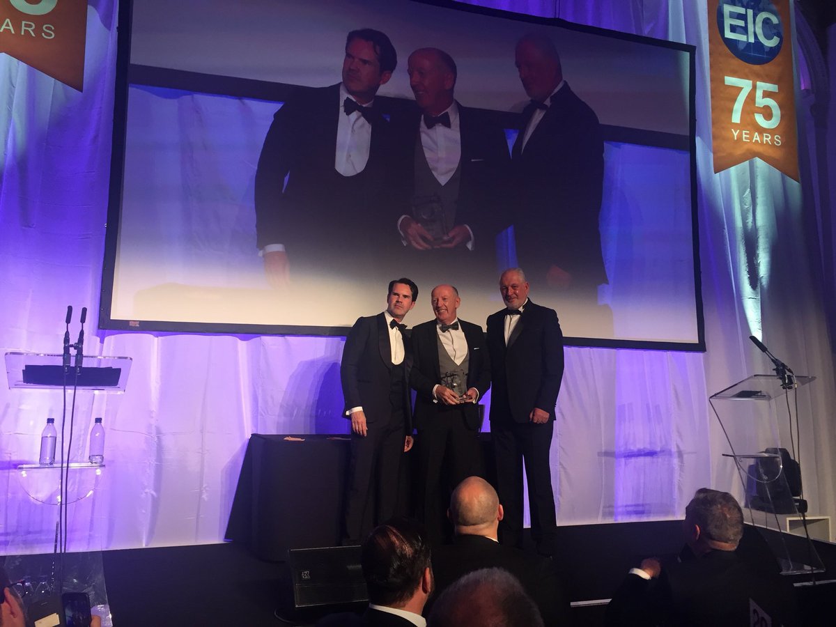 BOOTHWELSH's tweet photo. We won!!!! Delighted ⭐️👏🏻⭐️@TheEICEnergy #EICNationalAwardsDinner with @jimmycarr #awardwinners #optimisation https://t.co/hkruHP94DX