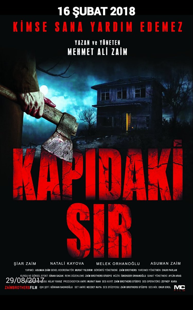 Yeni vizyon tarihi " 16 ŞUBAT 2018 "

#kapıdakisır #zaimbrothersfilm #şiarzaim #korkufilmi #film #sinema