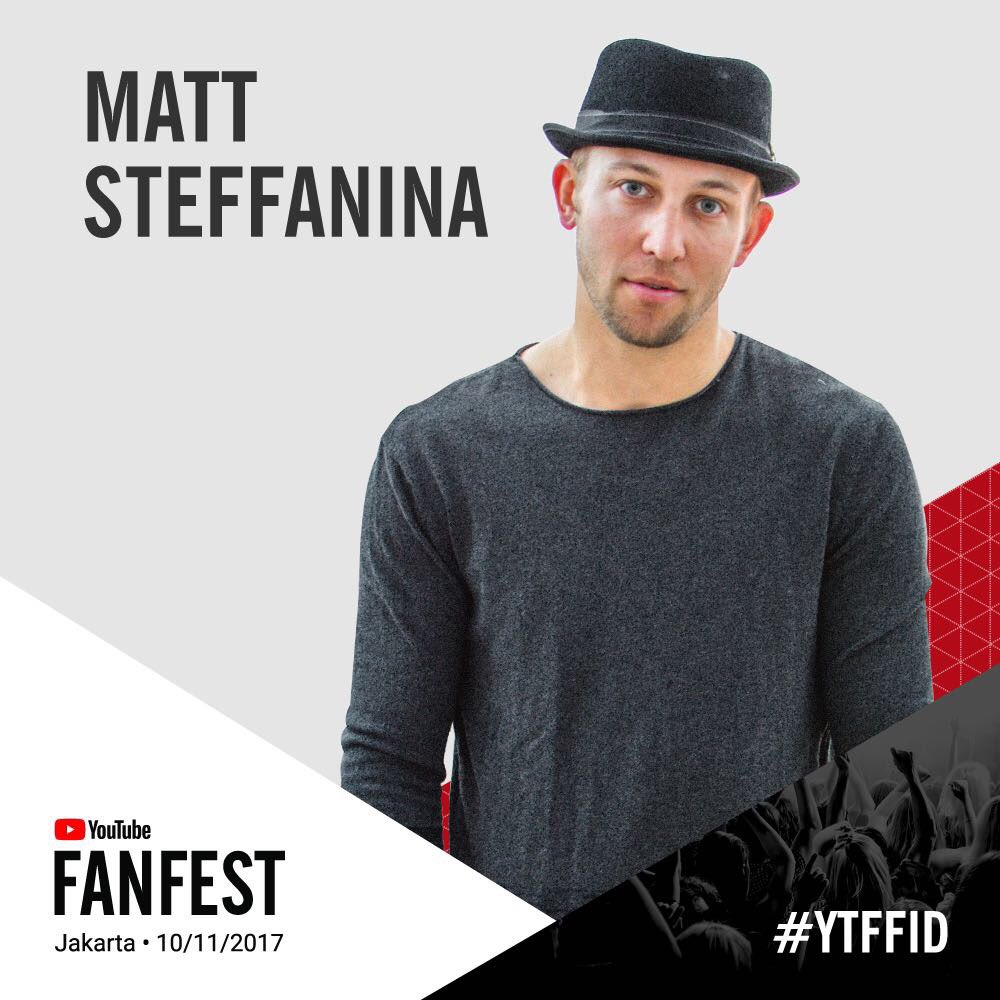 MattSteffanina's tweet photo. INDONESIA! I'm performing @YouTubeFanFest &amp; giving away 26 pairs of tickets to the show! #YTFFID

Enter to win here: https://t.co/EE6x1tu9YK https://t.co/IbnaRilIVY
