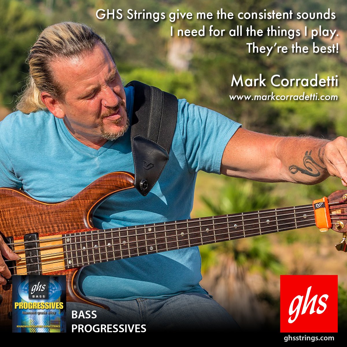 ghsstrings's tweet photo. #GHSartist @MarkCorradetti is feat. in #GHSArtistQuotes; he plays GHS #BassProgressives for their tonal consistency! https://t.co/sYO9ZTRq1w https://t.co/3OZ5OTr8rn