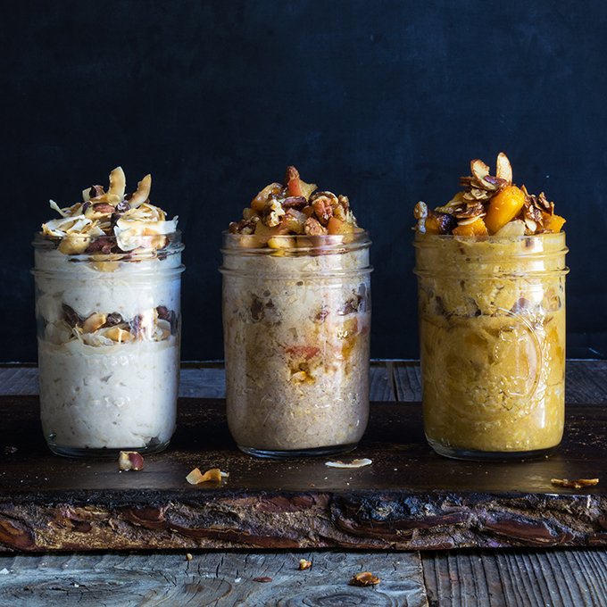 viktoriastable's tweet photo. Overnight oats don't get old especially when they taste like pumpkin pie, apple pie, or coconut pie!  https://t.co/jqcXZL19rW https://t.co/URIQNcKCtI