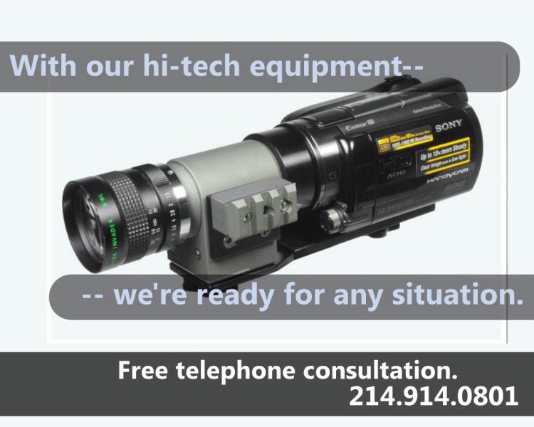 CovertPI's tweet photo. .@CovertPI uses top-of-the-line equipment. We're always updating our "toys". #AskDallasPI today at 214.914.0801 https://t.co/eIoocP8qdy