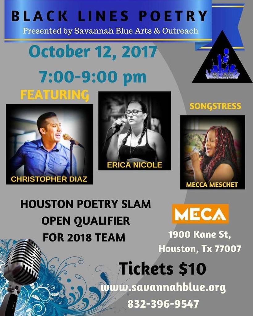 plusfesthou's tweet photo. @plusfest founder @outspokenbean tonight is hosting Houston Poetry Slam at @meca_houston https://t.co/ruT640hd9B https://t.co/IIQL51TAK3