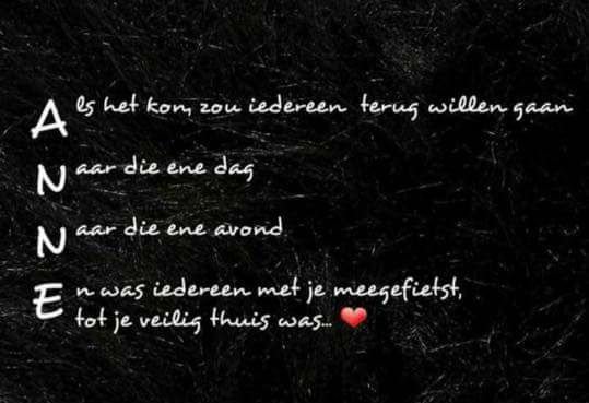 #geen woorden
#AnneFaber 
#RIP