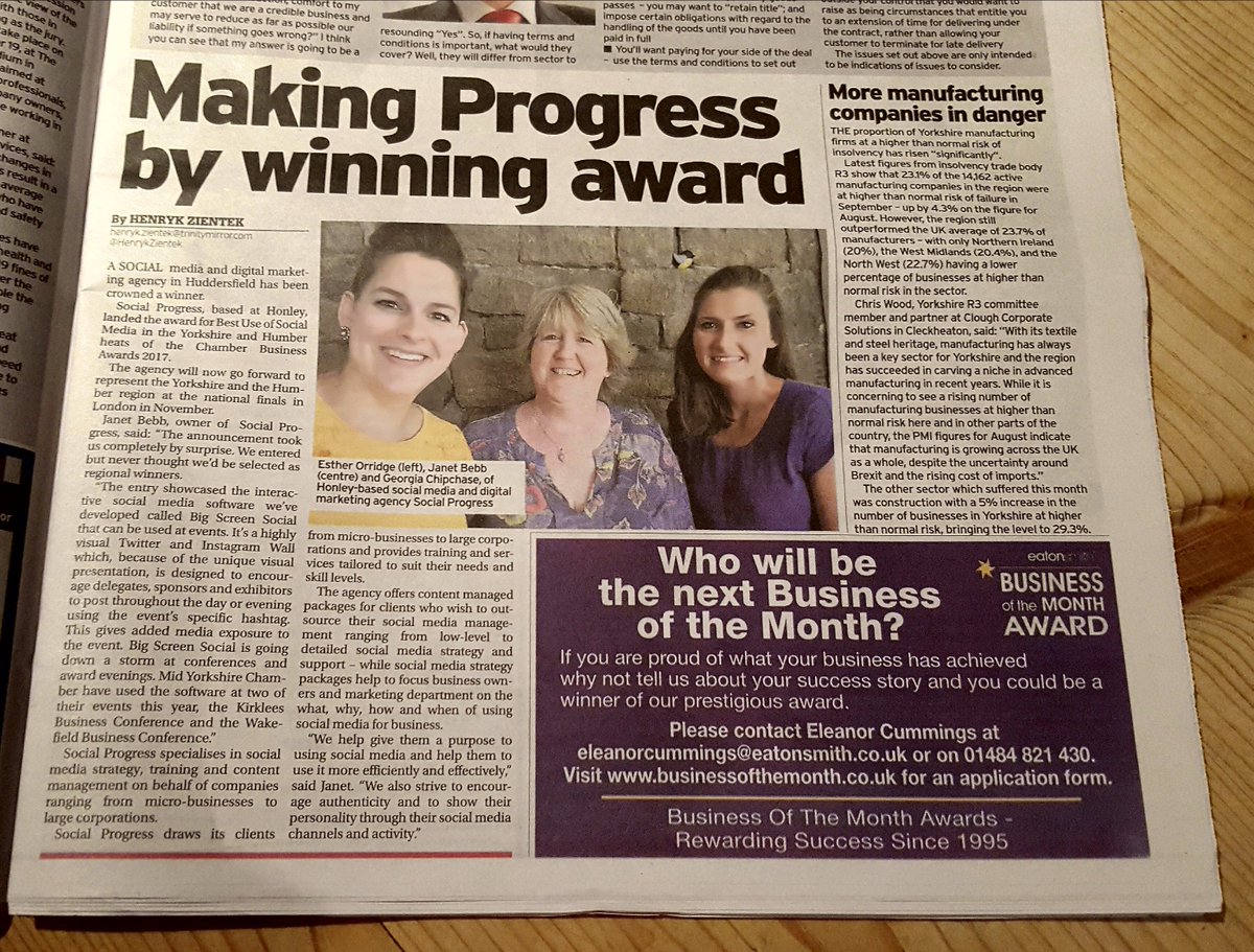 Woohoo! Have you read the news today (I'm sure that's a song title) We're in <a href="/Examiner/">ExaminerLive</a> - Thanks for the published article 🗞️📰👏#ChamberAwards