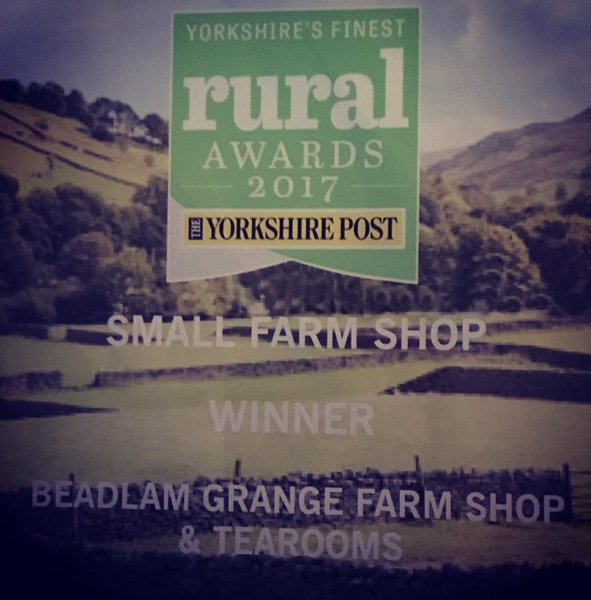Winners! #YPruralawards #winningteam #beadlamgrangefarmshop