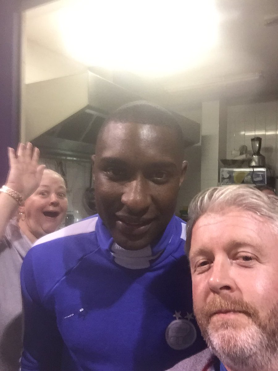 First night helping the homeless and you get to meet some famous chaps #emileheskey #jlloydsamuel