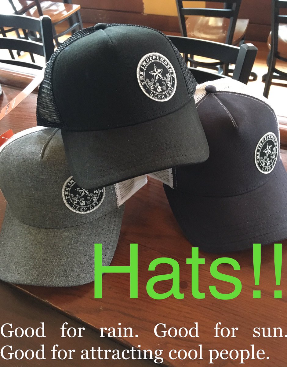 Indybeerbar's tweet photo. Here's our homemade hat meme. Also we have hats now. #hats #hatmeme #kindaproud https://t.co/GlnmUXpO9X