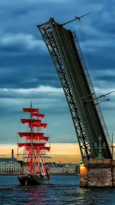 Good morning, World! 
Scarlet Sails in  Saint-Petersburg, Russia.  Beautiful photo by Shcherbyk