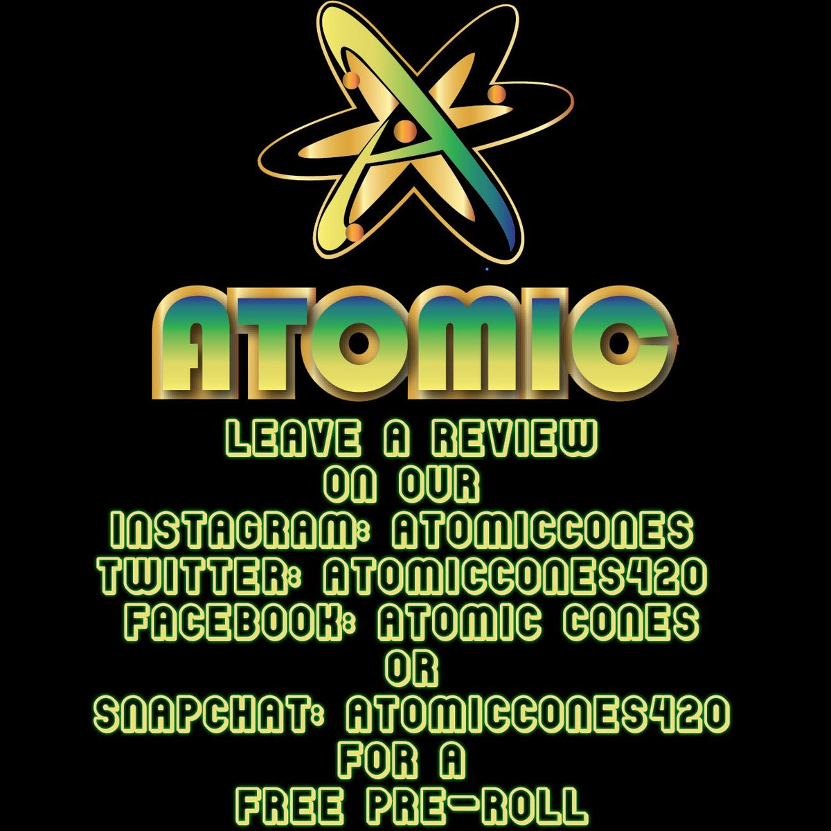 Call your local dispensary or check out weedmaps to see if ATOMIC CONES are in stock!!