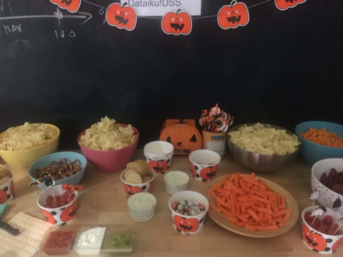 dataiku's tweet photo. #Halloween came early at Dataiku this year! Our monthly #AfterData in Paris will be spooooky tonight 👻🤡🎃 https://t.co/2CYdGDXC0X