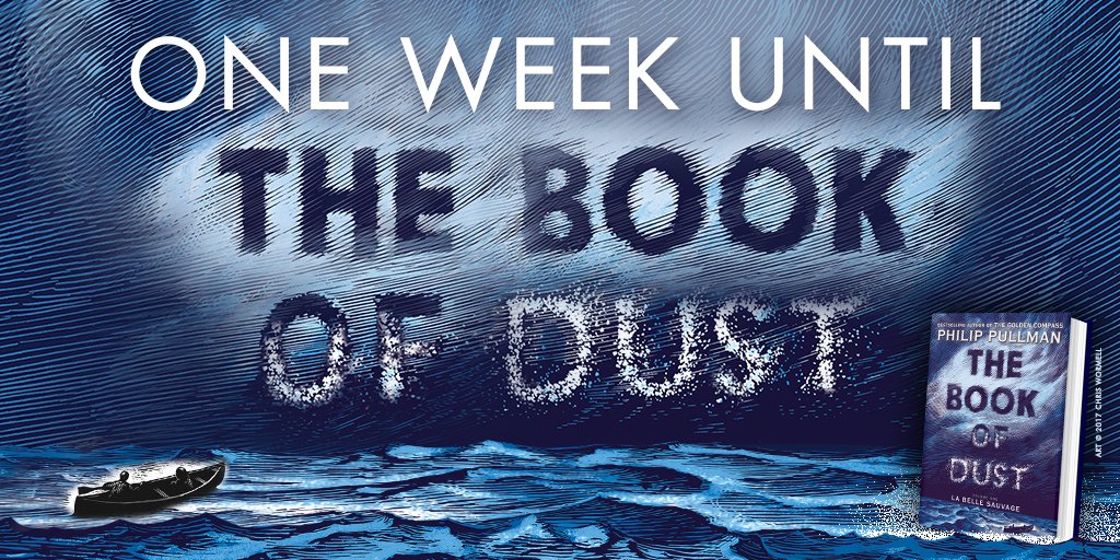 PRHAudio's tweet photo. Start the countdown! Only one more week until the release of @PhilipPullman's THE BOOK OF DUST. #PullmanBooks https://t.co/XCGTPUVIYk https://t.co/p7kOjMwe5k