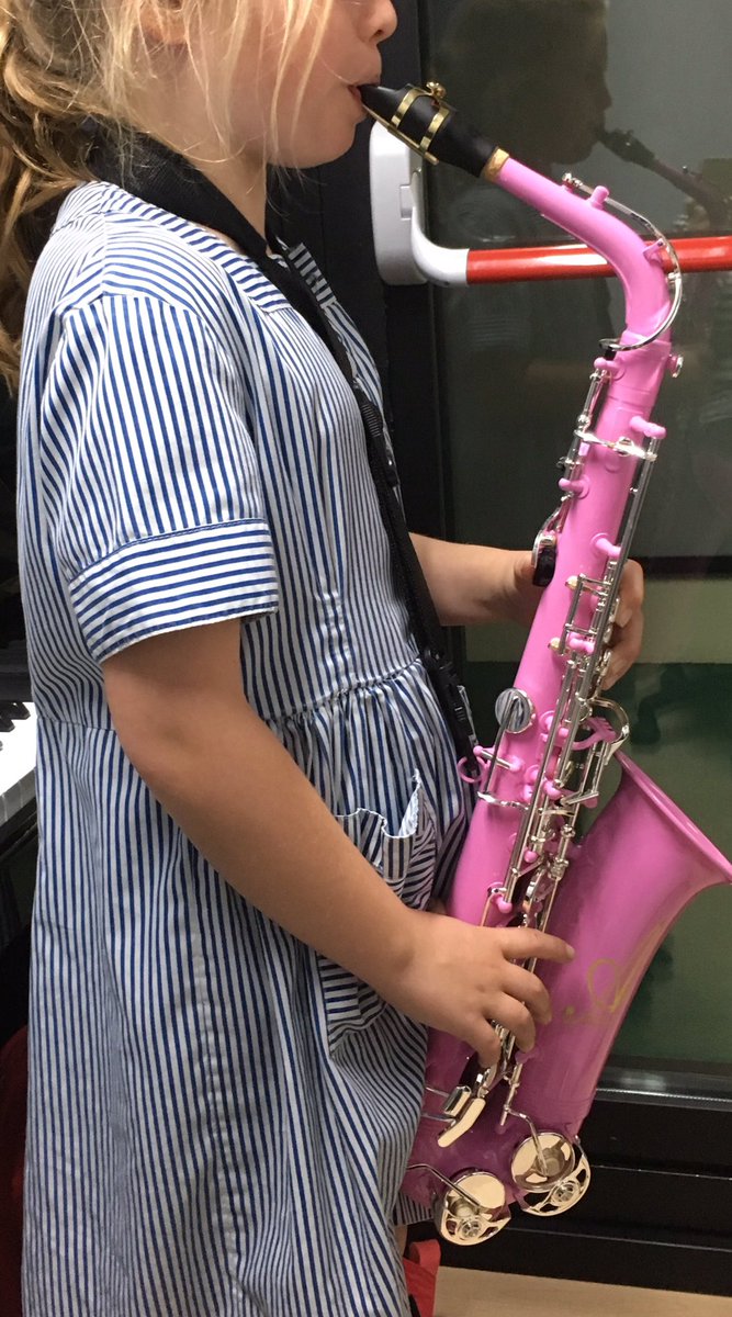 Wow first time I've seen one these in this finish! Very pink!!!! But the student absolutely loves it! #alphasax