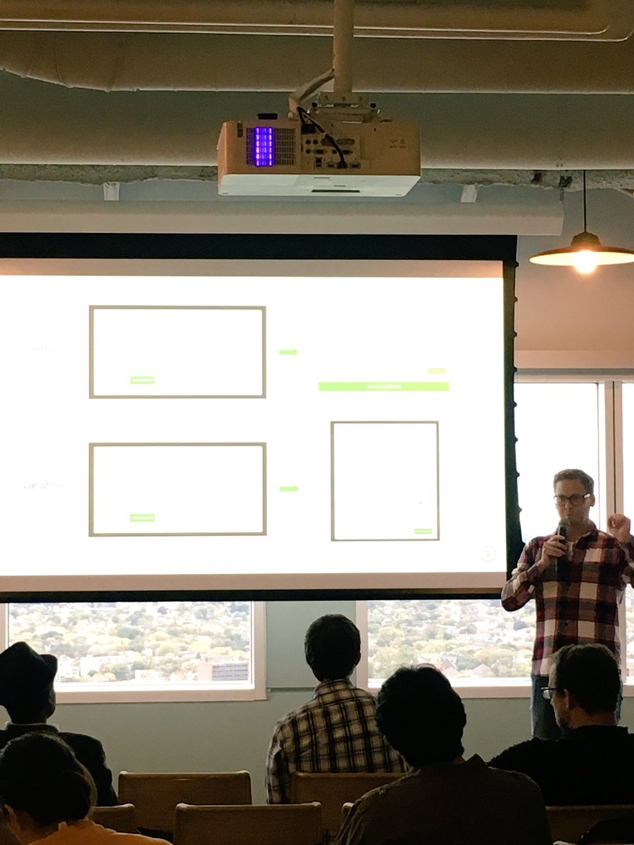 jaredbro's tweet photo. Great talk by @elevatejoe about what a Growth team does, what their process is, and what they’ve learned at @wheniwork #TCSW https://t.co/KHyc2lwwjE