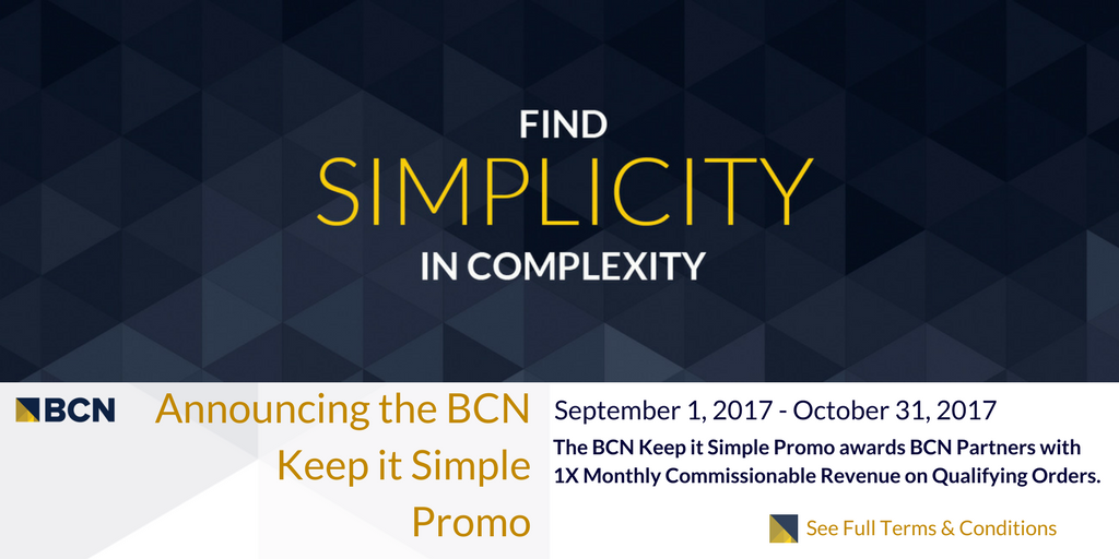 BCNTelecom1's tweet photo. ATTENTION PARTNERS: 'Keep it Simple' Sales Promo! Help customers solve complex challenges  &amp; earn 1X MCR doing it! https://t.co/ytwAuaX4Hb https://t.co/Cedt3kcnFf