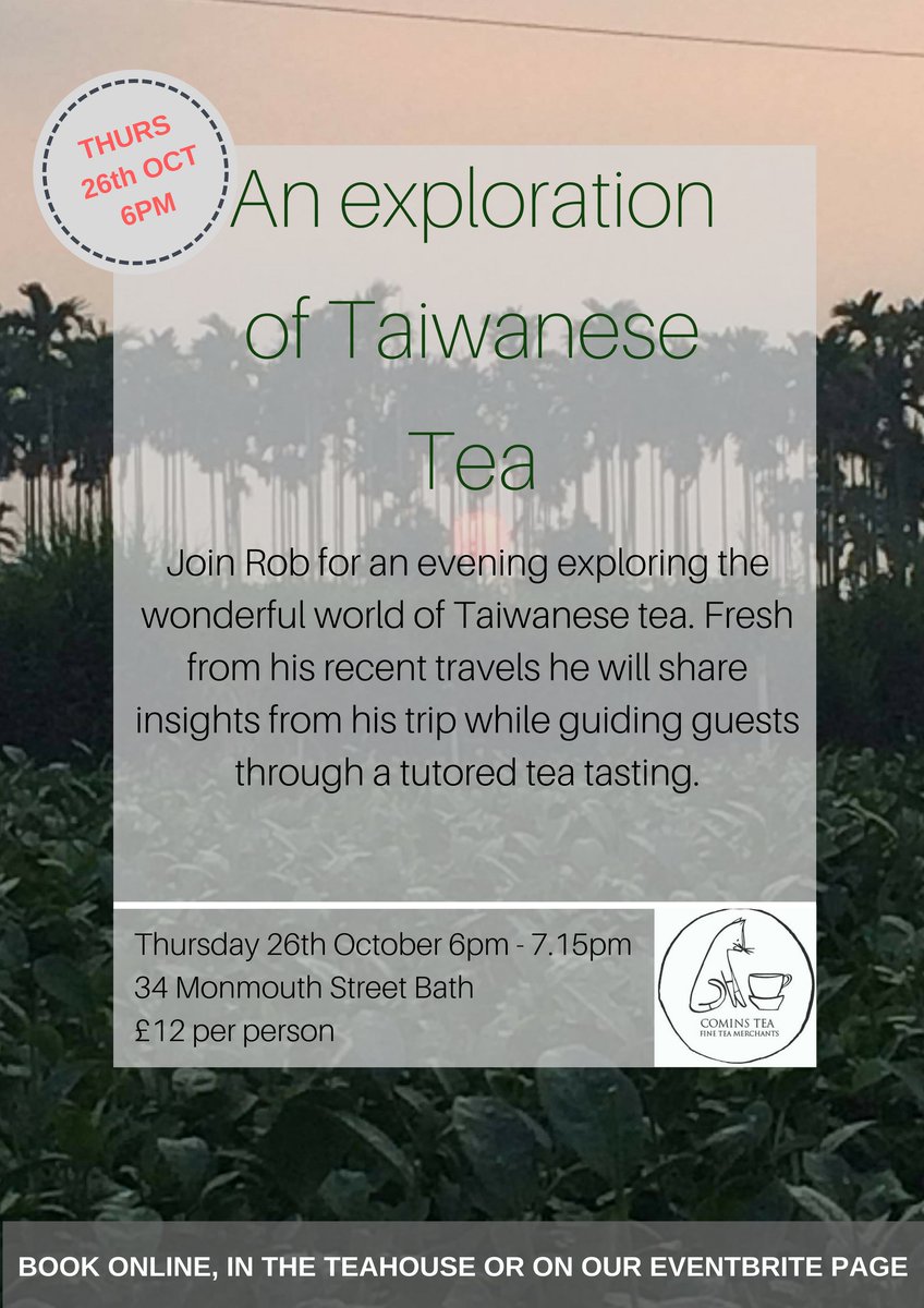 cominsteahouse's tweet photo. Two great events coming up in #Bath - come explore with us! Book in store [incl with @pixieapp] or online https://t.co/2xU2Zv7053 #teaevents https://t.co/7M5JE8M5Y2