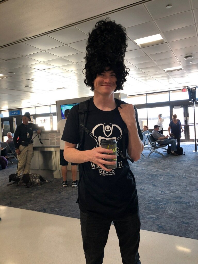 UbiquiaCEO's tweet photo. Another @Ubiquia chap @keenasaurus_rex shows up for #wigfest rocking #bighair https://t.co/ozI0wcZe4F