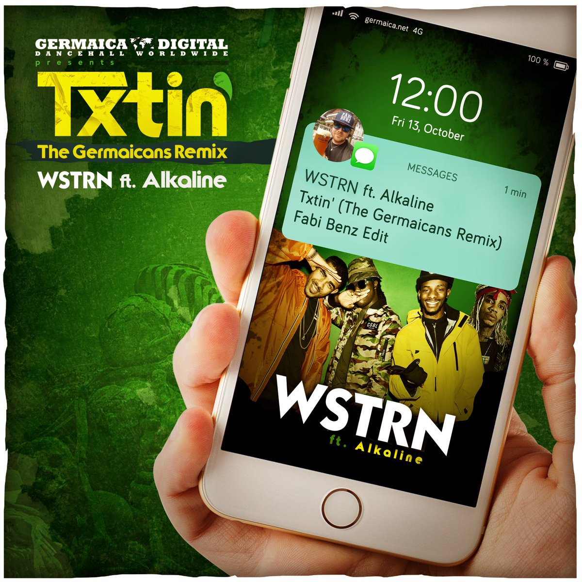 GermaicaDigital's tweet photo. #premiere now @reggaeville #pree #txtin #wstrn ft. #alkaline #thegermaicans #remix #fabibenz #edit #germaicadigital
https://t.co/aHlBWmxULH https://t.co/6DnRPztMGx
