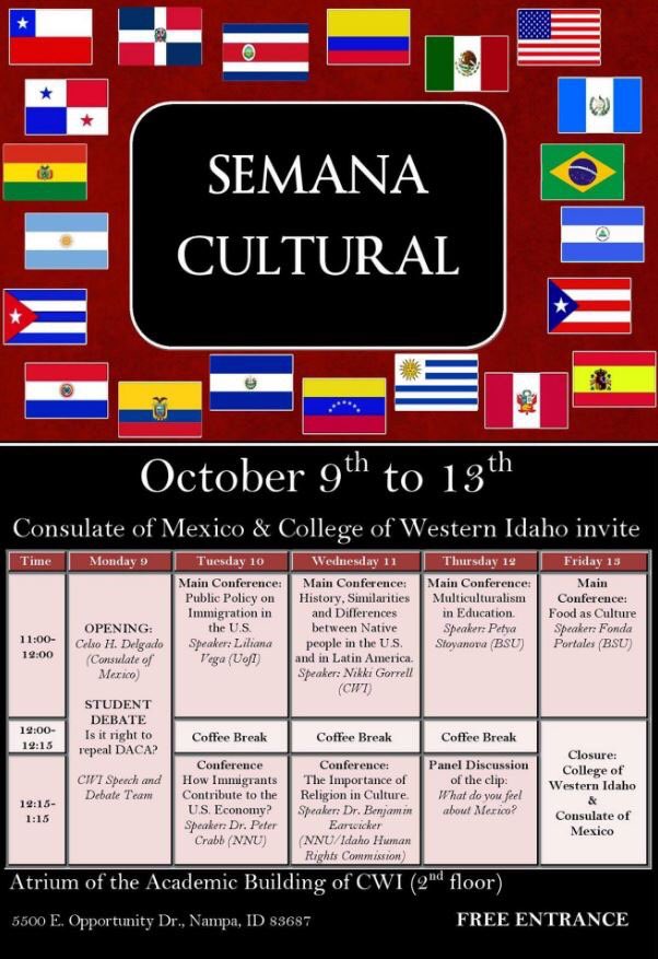cwidaho's tweet photo. Petya Stoyanova, with @boisestatelive, talks about multiculturalism in education during #SemanaCultural at CWI. #mightycwi https://t.co/W2PIEV0m3s