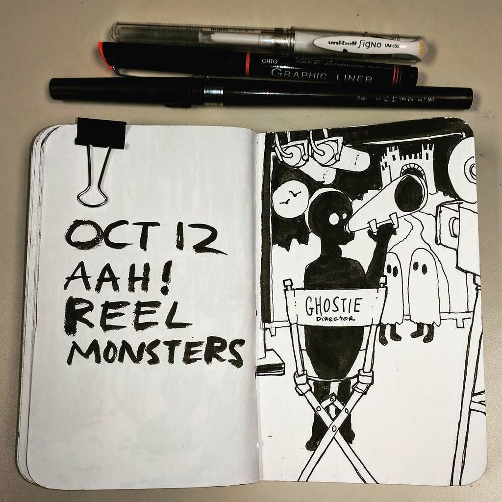 ivoryocean's tweet photo. GHOSTIE! The musical! Coming soon to a theater near you! #inktober2017 + #drawlloween2017 #ahreelmonsters #shadowd… https://t.co/3BxfzsMiZa https://t.co/5hD4urd9Tq