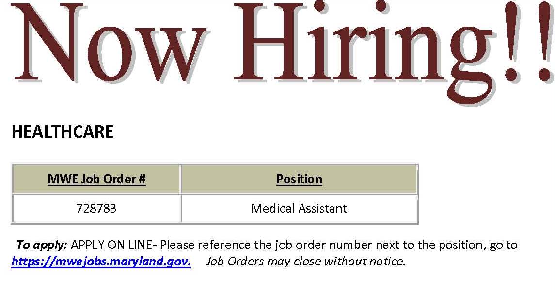 Mayor S Oed On Twitter Now Hiring Healthcare Jobs In