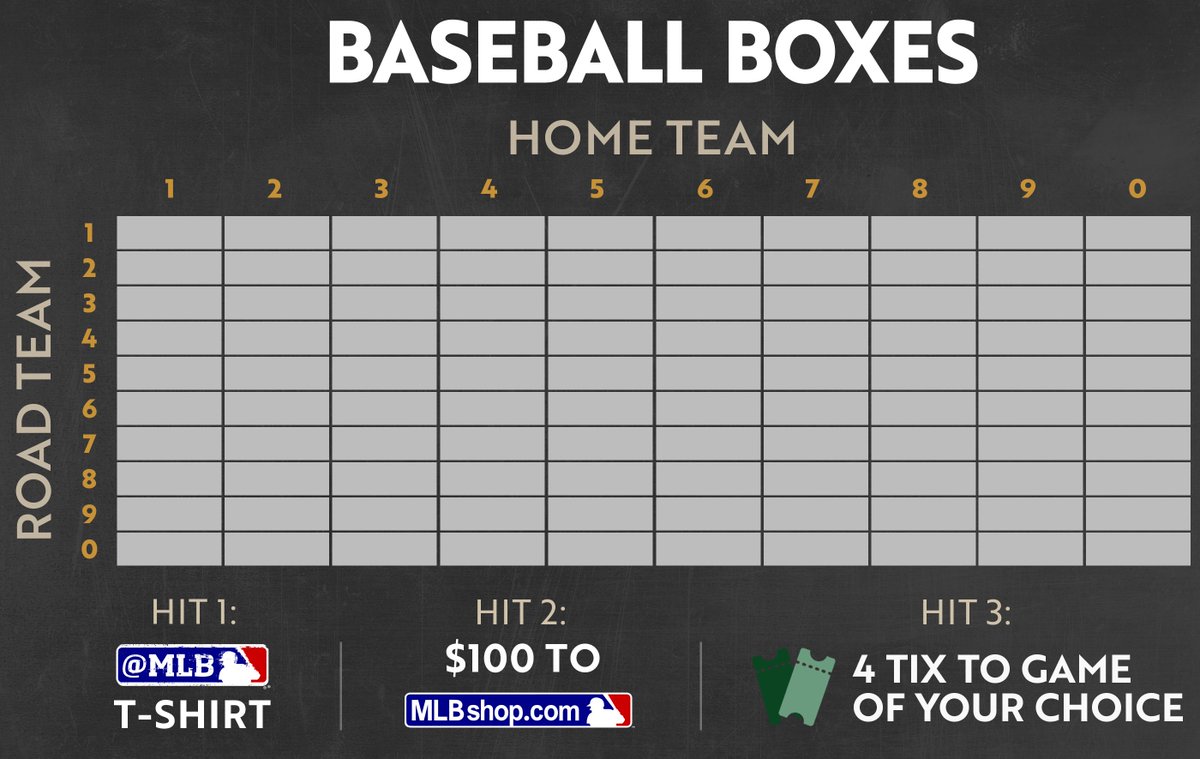 MLB's tweet photo. 100 random followers who retweet THIS TWEET will enter our #BaseballBoxes grid for all NLCS games; results posted Friday.
   
  And … GO! https://t.co/NXGgBhd1zr