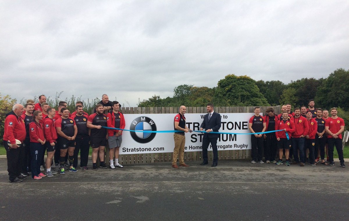 StratstoneAston's tweet photo. @Harrogate_Rugby have renamed their ground 'Stratstone Stadium' following partnership with BMW #Harrogate More >> https://t.co/zvwnKXyKKP https://t.co/X386RejCCY