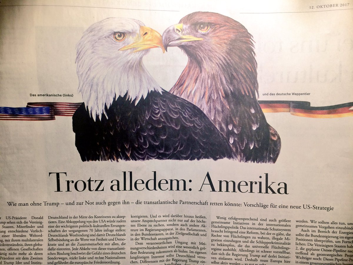 Despite Of It All — The all-important plea for the #TransatlanticPartnership crowned in its @DIEZEIT original by the #German and Bald Eagle.
