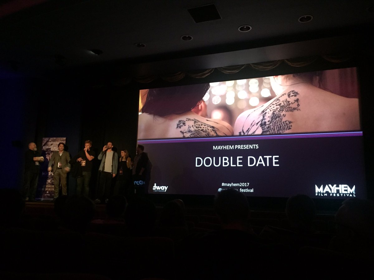 penelopebabs's tweet photo. Double Date kicks off #Mayhem17. Brutal, bloody & hilarious. Just gutted I haven't had the requisite 2.5 pints. https://t.co/Z0Kjj1aym1