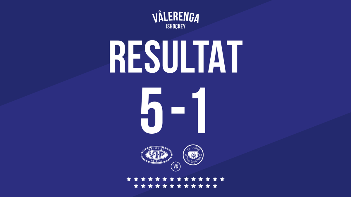 VIFhockey's tweet photo. Vålerenga vinner 5-1 og tar med seg tre poeng fra dagens kamp mot Lørenskog 👊 https://t.co/btj3l1swC2