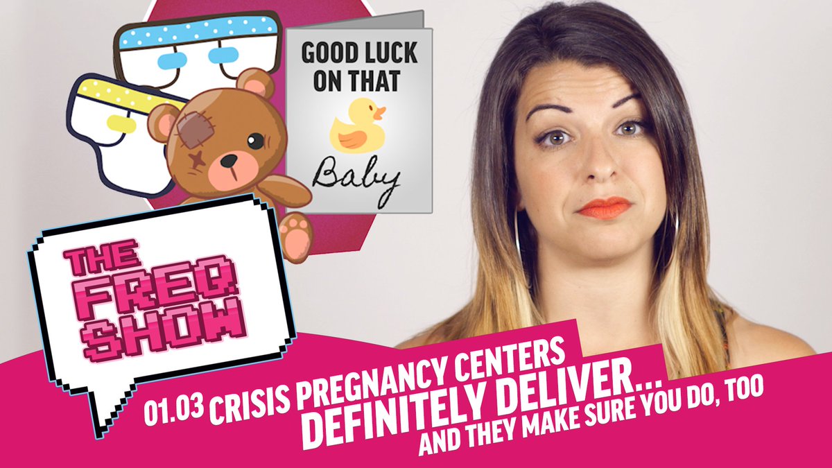 Anita Sarkeesian in the thumbnail image of The FREQ Show episode "Crisis Pregnancy Centers Definitely Deliver... And They Make Sure You Do, Too".