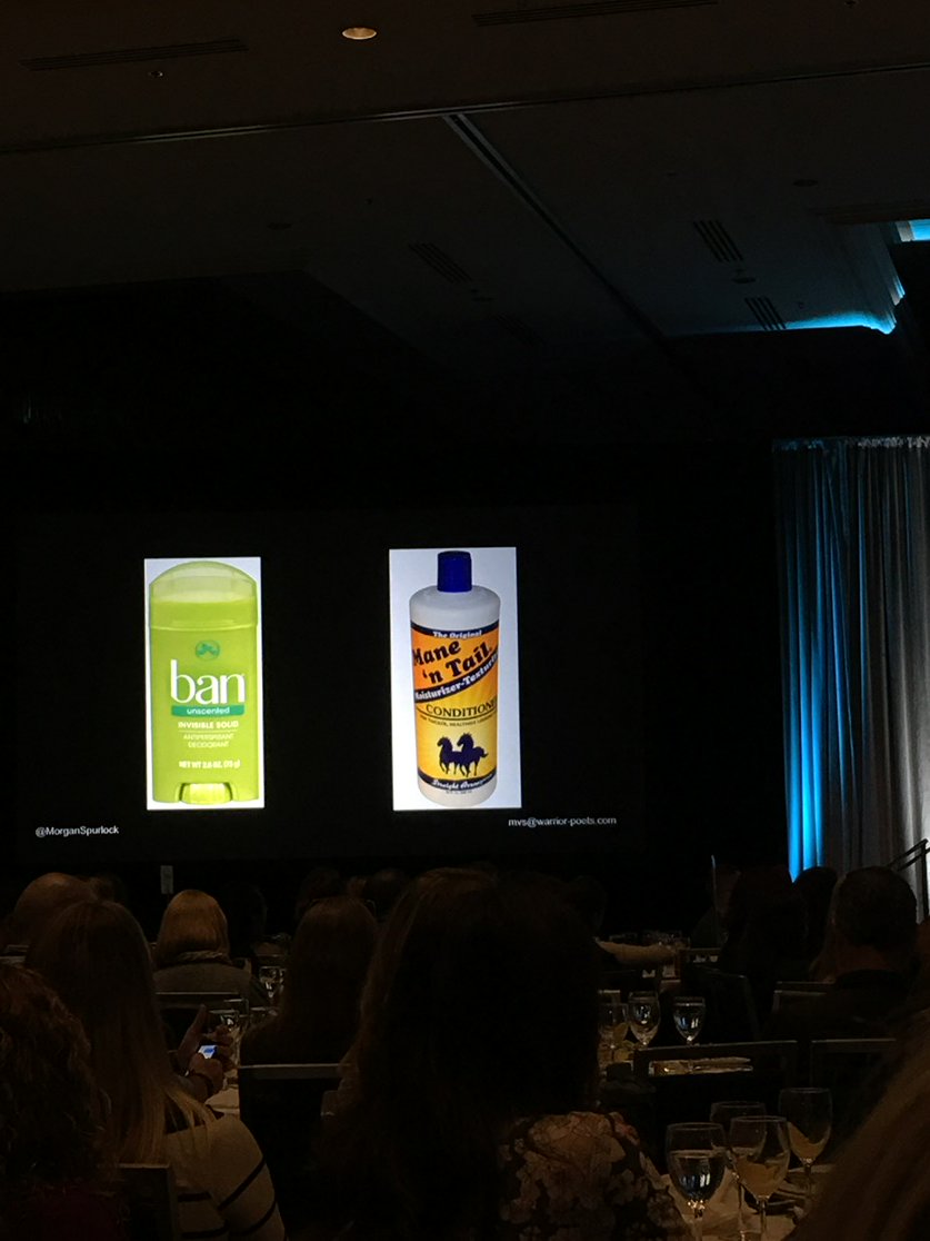 EmUtterBittner's tweet photo. "Everyone wants to be first to be second" @MorganSpurlock #MIMA https://t.co/2HON4d5u2H