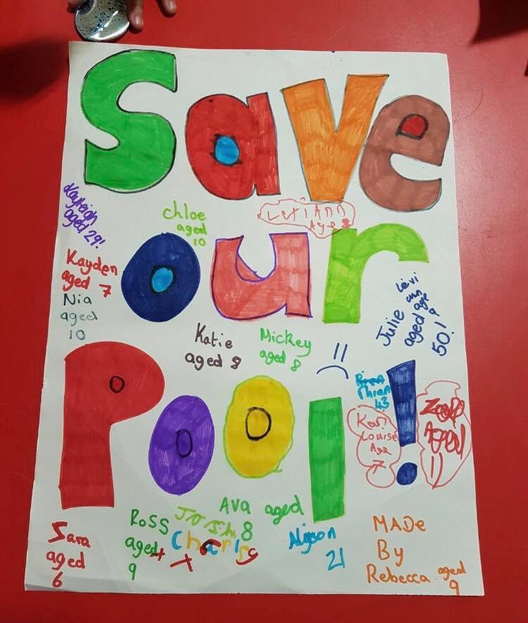 Brilliant to see how passionate the children of Tylorstown are in saving their pool from proposed RCT cuts #councilcuts #youngactivists