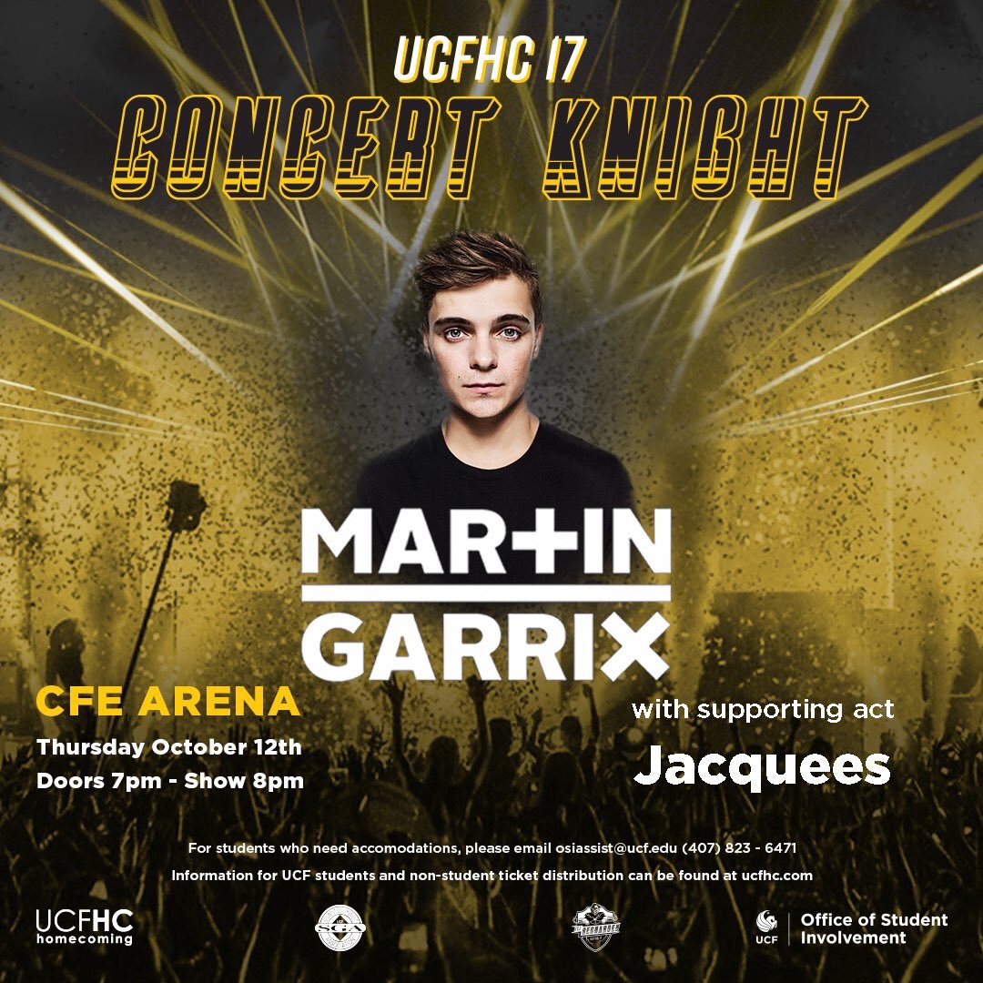 OSIProductions's tweet photo. In just a few hours @MartinGarrix & @Jacquees are taking over @CFEArena for Concert Knight. #UCFHC #UCFRecharged 📸🎥 https://t.co/ATC0w3lO0L
