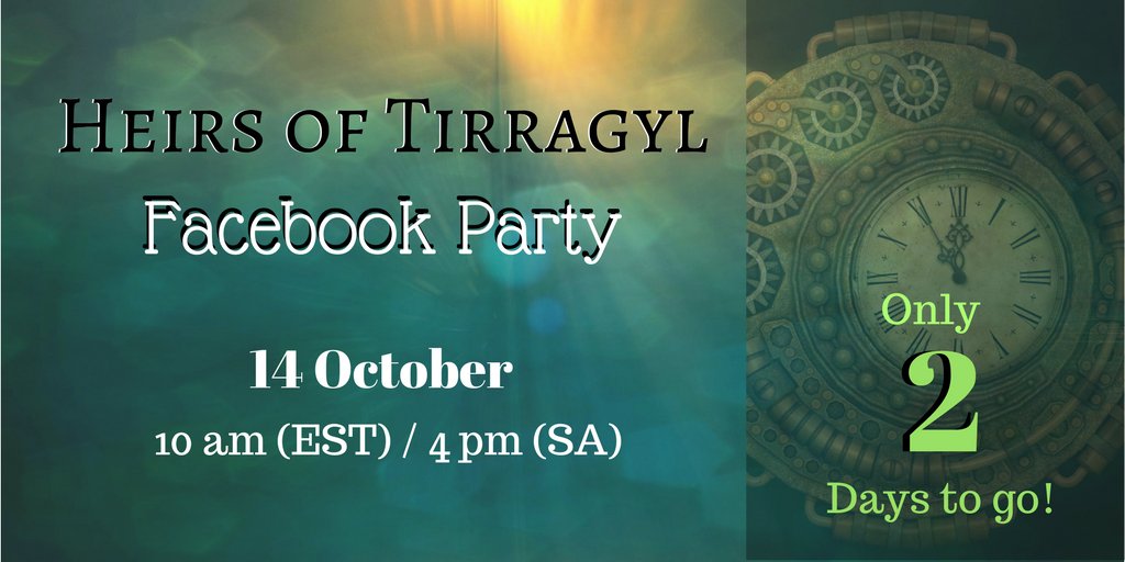 Joancam1's tweet photo. Join the FB Party for #HeirsofTirragyl. Fabulous book giveaways!
#YA #Fantasy #PoisonTreePath @EnclaveBooks https://t.co/0jK0YMtQmh https://t.co/DtdSiaUg5o
