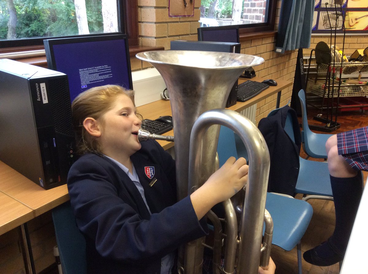 THSch_Music's tweet photo. #thy7 loving making some noise trying out the brass family. https://t.co/1csuEFr2wj