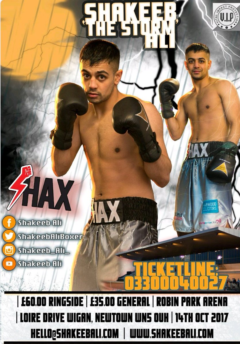 AdnanBonafide's tweet photo. FIGHT NOT TO BE MISSED!
Message @ShakeebAliBoxer for tickets! Pls show some luv and support to our champ! 👊

#StormShax #14thOct2017 https://t.co/YEVeb17QFP