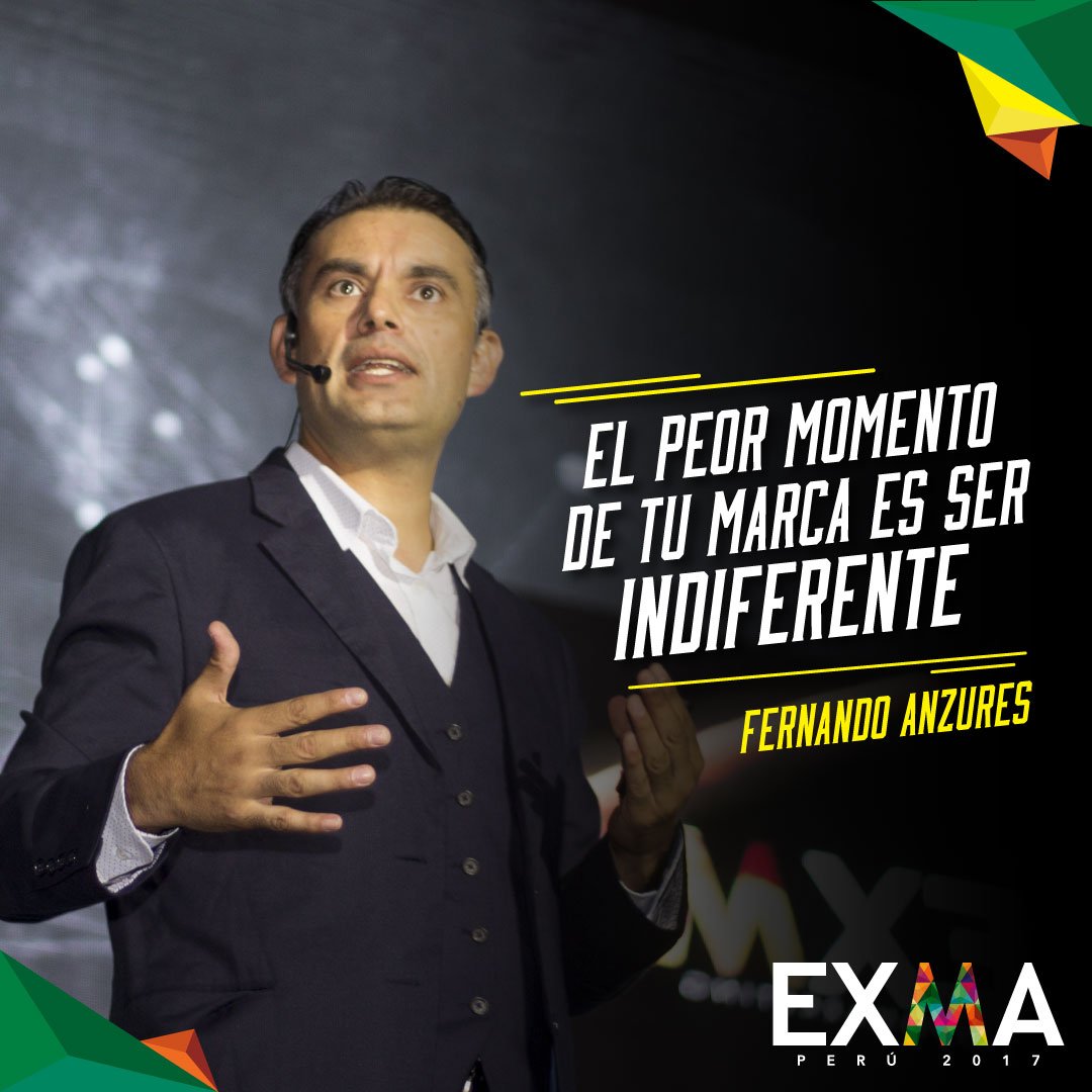 exmaperu's tweet photo. ¿Eres tú indiferente al consumidor? No busques acciones sin darles un motivo. @fanzures en #EXMAPERÚ https://t.co/XbDj4yfvBh