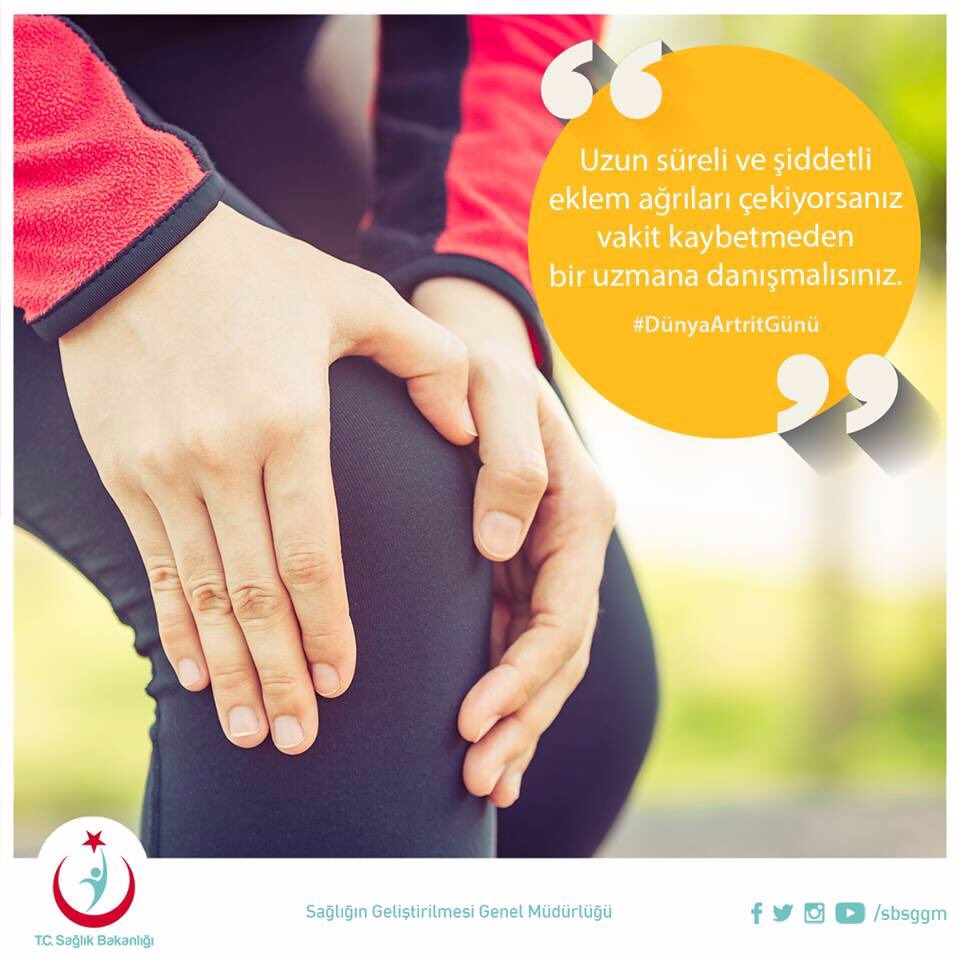 Uzun süreli ve şiddetli eklem ağrıları çekiyorsanız vakit kaybetmeden bir uzmana danışmalısınız. #DünyaArtritGünü