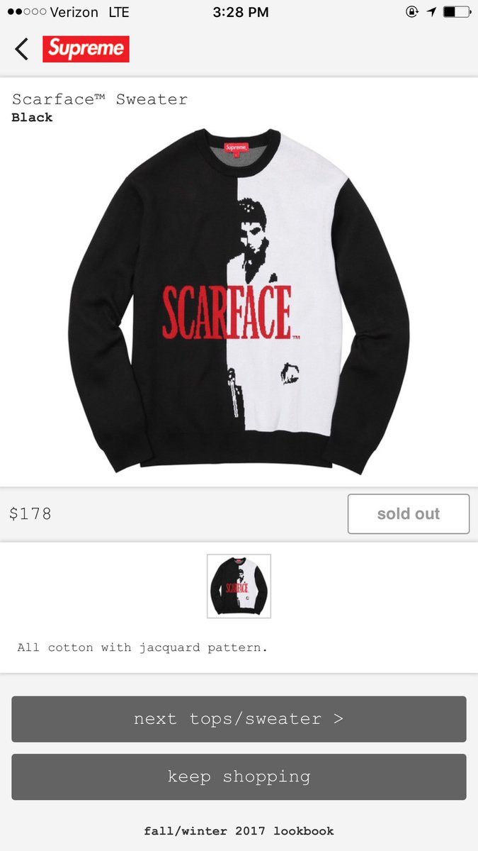 supreme scarface sweater