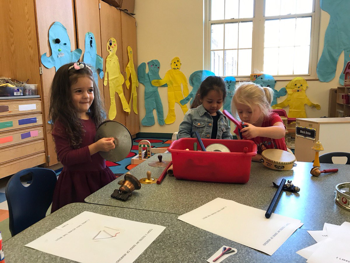 Ms. Terry's classes are exploring objects in the classroom to build a fund of knowledge and vocabulary about the Five Senses.