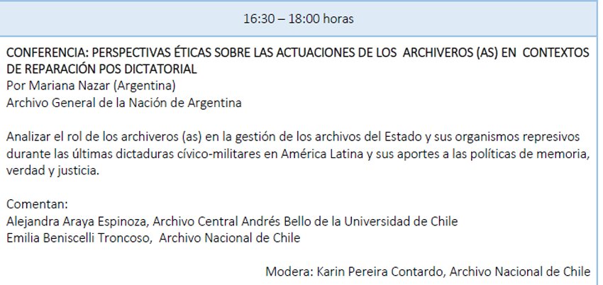 ANdeChile's tweet photo. #SeminarioInternacional2017
"Archivos y Arhiveros para los Derechos Humanos" #90AñosANdeChile
#ArchivosDDHH https://t.co/ldKyFJnQqP
